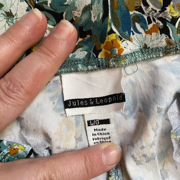 Floral stretchy pull on ankle pants - Picture 4 of 4